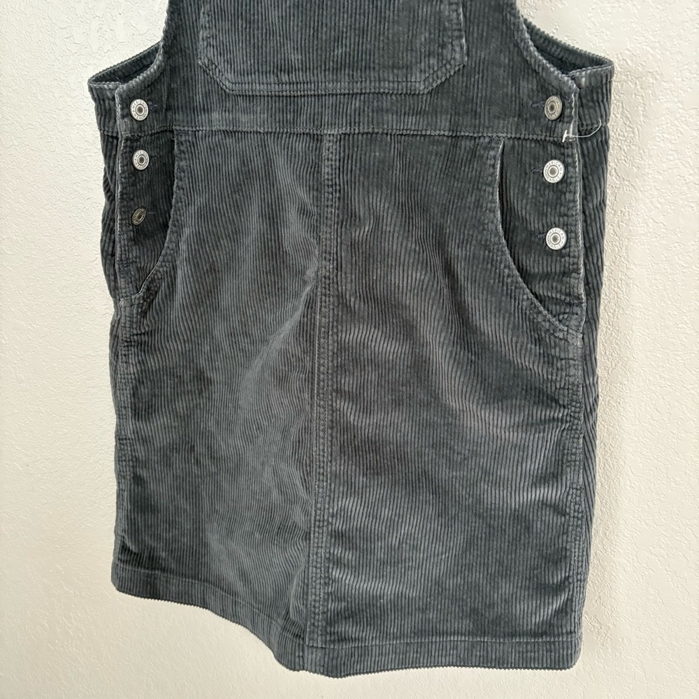 American Eagle Gray corduroy Overall Dress - Picture 7 of 10